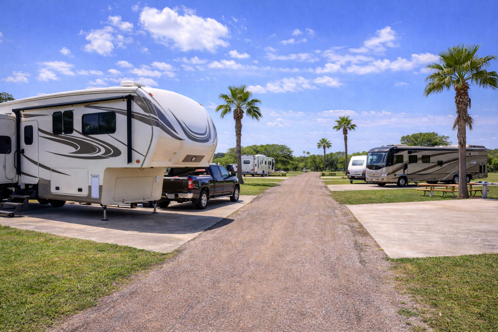 big rig friendly RV park Wichita