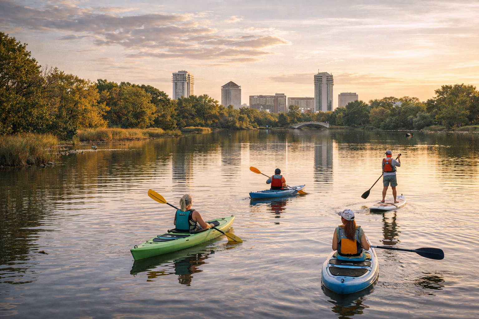 kayaking Wichita lakes