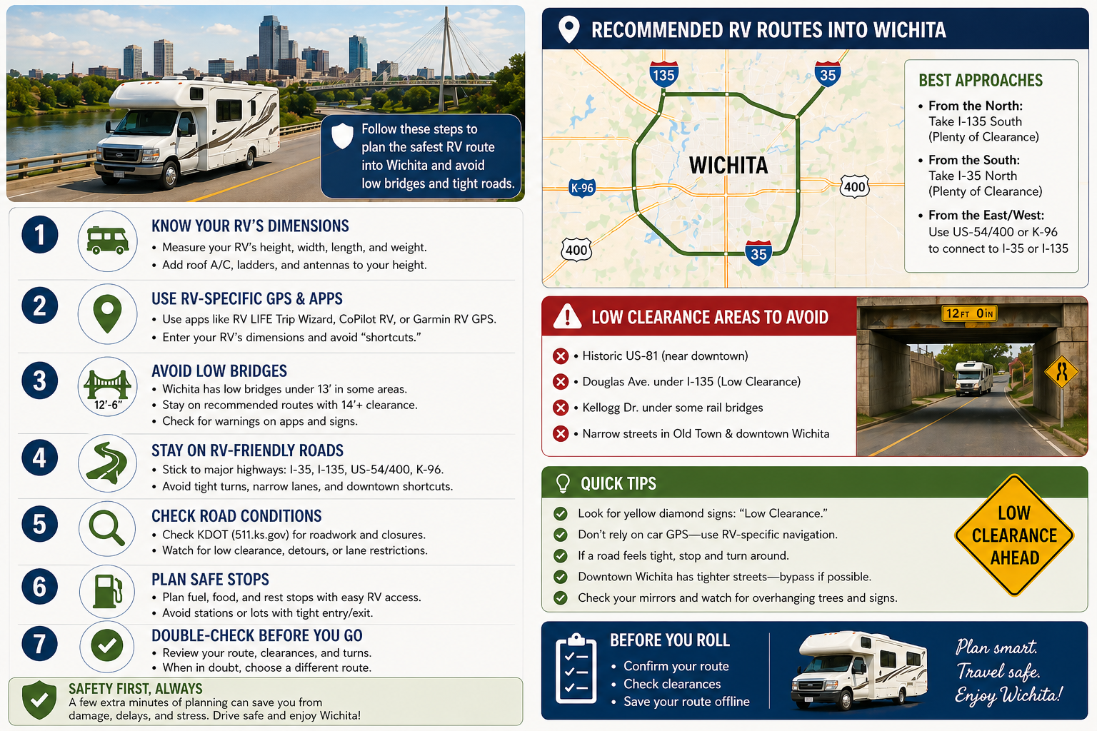 RV routes to Wichita KS