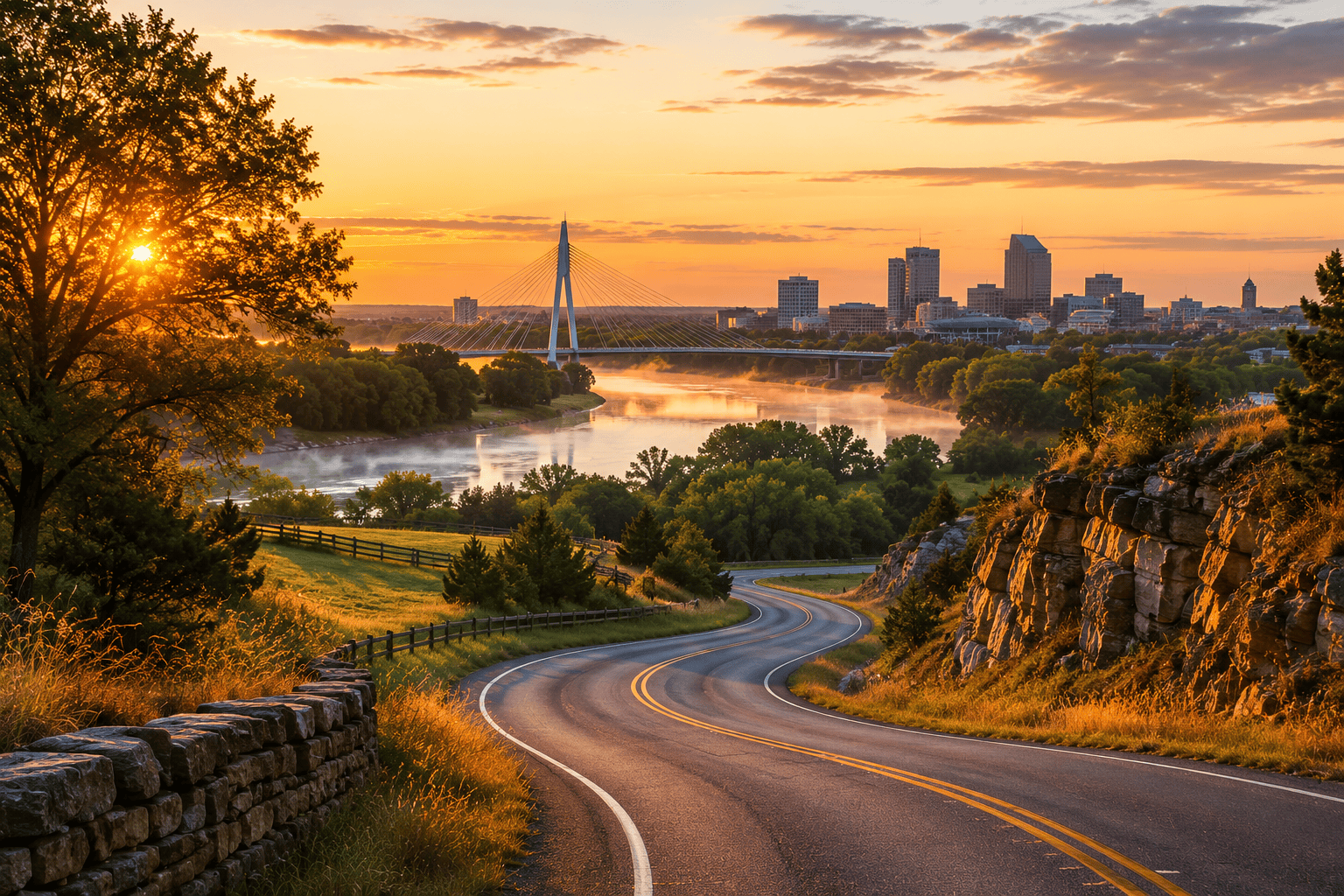 scenic morning drives Wichita