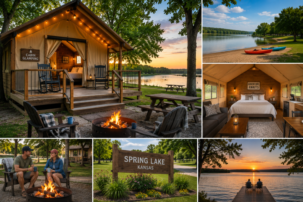 cabin glamping kansas - wichita