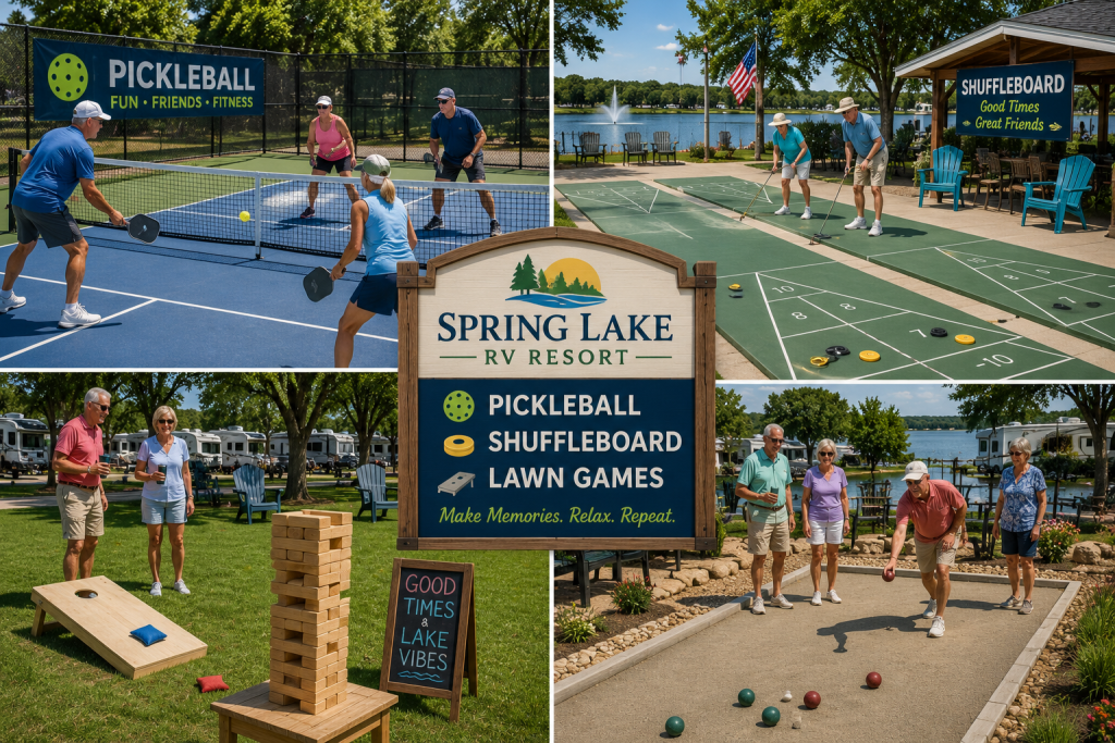 pickleball at rv resort - Wichita